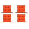 Set Perne decorative pentru scaun de bucatarie sau terasa, dimensiuni 40x40cm, culoare Orange, 4 buc/set