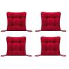 Set Perne decorative pentru scaun de bucatarie sau terasa, dimensiuni 40x40cm, culoare visiniu, 4 buc/set