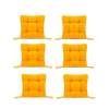 Set Perne decorative pentru scaun de bucatarie sau terasa, dimensiuni 40x40cm, culoare Galben, 6 bucati/set