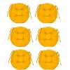 Set Perne decorative rotunde, pentru scaun de bucatarie sau terasa, diametrul 35cm, culoare galben, 6 buc/set
