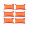Set 6 Perne decorative dreptunghiulare, 50x30 cm, pline cu Puf Mania Relax, culoare orange