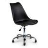 Scaun de birou rotativ, inaltime reglabila, cu perna pentru sezut, culoare negru