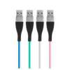 Delight - Cablu de date – Micro USB, înveliş siliconic, 4 culori, 1 m ManiaMall Cars