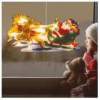 Decor LED pentru ferestre mari - Sania lui Moș Crăciun - 45 x 24 cm - alb cald - 3 x AAA ManiaMall Cars