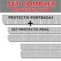 Set protectie portbagaj + protectii praguri (crom + aluminiu texturat) ManiaStiker