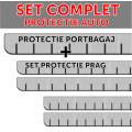 Set protectie portbagaj + protectii praguri (negru mat + aluminiu texturat) ManiaStiker