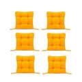 Set Perne decorative pentru scaun de bucatarie sau terasa, dimensiuni 40x40cm, culoare Galben, 6 bucati/set