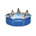 Piscina Intex pentru copii si adulti, cu cadru metalic, strat triplu PVC, 305 x 75cm, capacitate 4485 L