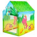Cort de joaca pliabil pentru copii Dino World, cu 2 intrari, 95x70x100 cm, multicolor