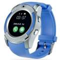 Ceas Smartwatch TarTek™ V8, camera foto, cartela sim, blue MTEK-TRKV8B