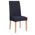 Husa pentru scaun dining sau bucatarie, din spandex, culoare bleumarin/gri