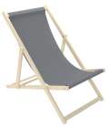 Scaun pliabil tip sezlong pentru plaja, gradina sau camping, cu cadru din lemn, 110x60 cm, 110kg, Gri