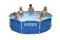 Piscina Intex pentru copii si adulti, cu cadru metalic, strat triplu PVC, 305 x 75cm, capacitate 4485 L