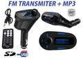 Modulator FM MP3 Auto cu Display Albastru Telecomanda USB Card SD AUX Jack 12/24V