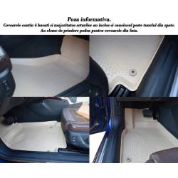 Covoare cauciuc stil tavita BEJ SEAT EXEO 2008-> ( 3D 0004, A10 BEJ ) ManiaCars