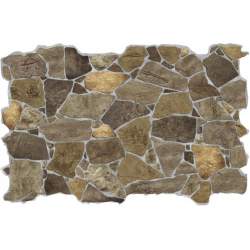 Faianta Decorativa 3D - Brown Stone, 98 cm x 63 cm ManiaStiker