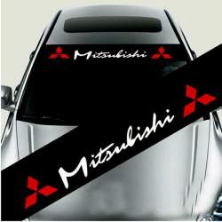 Sticker parasolar auto MITSUBISHI (126 x 16cm) ManiaStiker
