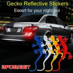 Set 3 buc sticker reflectorizant GECKO ManiaStiker