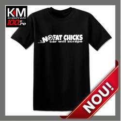 Tricou KM Personalizat NO FAT CHICKS - cod:  TRICOU-KM-142 ManiaStiker
