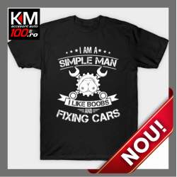 Tricou KM Personalizat SIMPLE MAN - cod:  TRICOU-KM-099 ManiaStiker