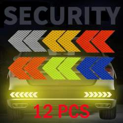 Set 12 buc sticker reflectorizant SECURITY ARROWS ManiaStiker