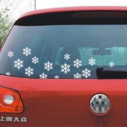 Set stickere auto SnowFlakes (57 buc) - ETCHED GLASS ManiaStiker