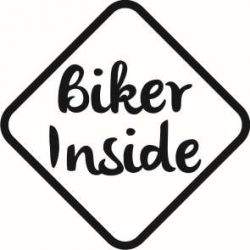 Stickere auto Biker inside v2 ManiaStiker