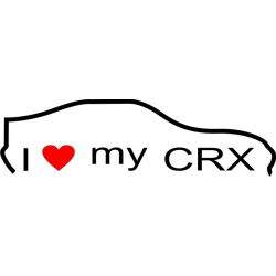Stickere auto I love my Honda CRX ManiaStiker