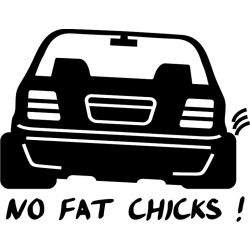 Stickere auto Silueta no fat chicks ManiaStiker