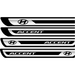 Set protectii praguri CROM - Hyundai Accent ManiaStiker