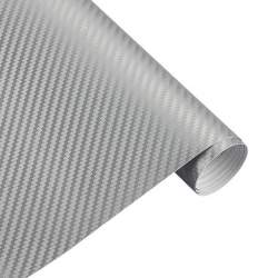 Folie Carbon 3D Argintiu, 1x1,27m