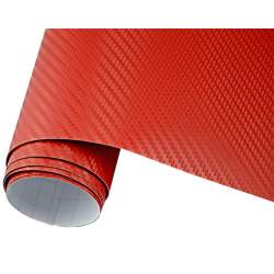 Rola Folie Carbon 3D Rosu, 30x1.27m