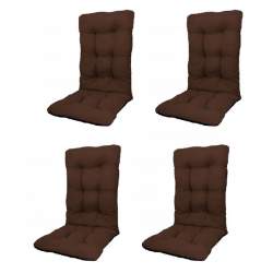 Set Perne pentru scaun de casa si gradina cu spatar, 48x48x75cm, culoare maro, 4 buc/set