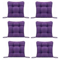Set Perne decorative pentru scaun de bucatarie sau terasa, dimensiuni 40x40cm, culoare Mov, 6 bucati/set