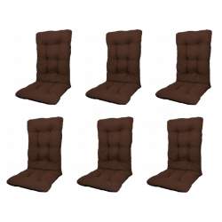 Set Perne pentru scaun de casa si gradina cu spatar, 48x48x75cm, culoare maro, 6 buc/set