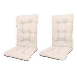 Set Perne pentru scaun de casa si gradina cu spatar,  48x48x75cm, culoare alb, 2 buc/set