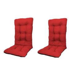 Set Perne pentru scaun de casa si gradina cu spatar, 48x48x75cm, culoare rosu, 2buc/set