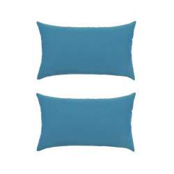 Set 2 Perne decorative dreptunghiulare Mania Relax, din bumbac, 50x70 cm, culoare albastru