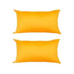 Set 2 Perne decorative dreptunghiulare, 50x30 cm, pline cu Puf Mania Relax, culoare galben