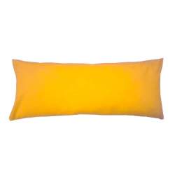 Perna cervicala dreptunghiulara, 50 x 20cm,  plina cu Puf Mania Relax, culoare galben