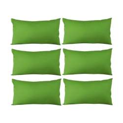 Set 6 Perne decorative dreptunghiulare, 50x30 cm, pline cu Puf Mania Relax, culoare verde