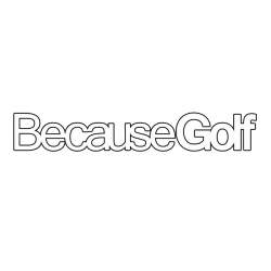 Sticker auto parbriz Because Golf, alb