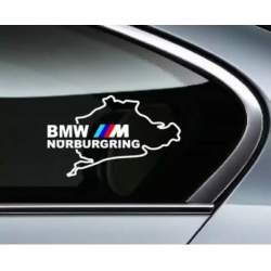 Sticker Auto pentru Geamuri Bmw M Nurburgring, alb