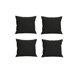 Set 4 Perne decorative patrate, 40x40 cm, pentru canapele, pline cu Puf Mania Relax, culoare negru