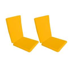 Set 2 perne decorative pentru scaun de bucatarie cu spatar, dimensiune sezut 42x40 cm, spatar 42x50 cm, culoare galben