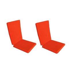 Set 2 perne decorative pentru scaun de bucatarie cu spatar, dimensiune sezut 42x40 cm, spatar 42x50 cm, culoare orange