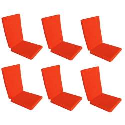 Set 6 perne decorative pentru scaun de bucatarie cu spatar, dimensiune sezut 42x40 cm, spatar 42x50 cm, culoare orange