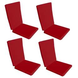 Set 4 perne decorative pentru scaun de bucatarie cu spatar, dimensiune sezut 42x40 cm, spatar 42x50 cm, culoare visiniu