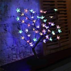 Lampa decorativa tip pom iluminat cu 48 LED-uri RGB, inaltime 45cm, multicolor