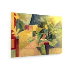Tablou pe panza (canvas) - August Macke - Garden with reading woman AEU4-KM-CANVAS-522